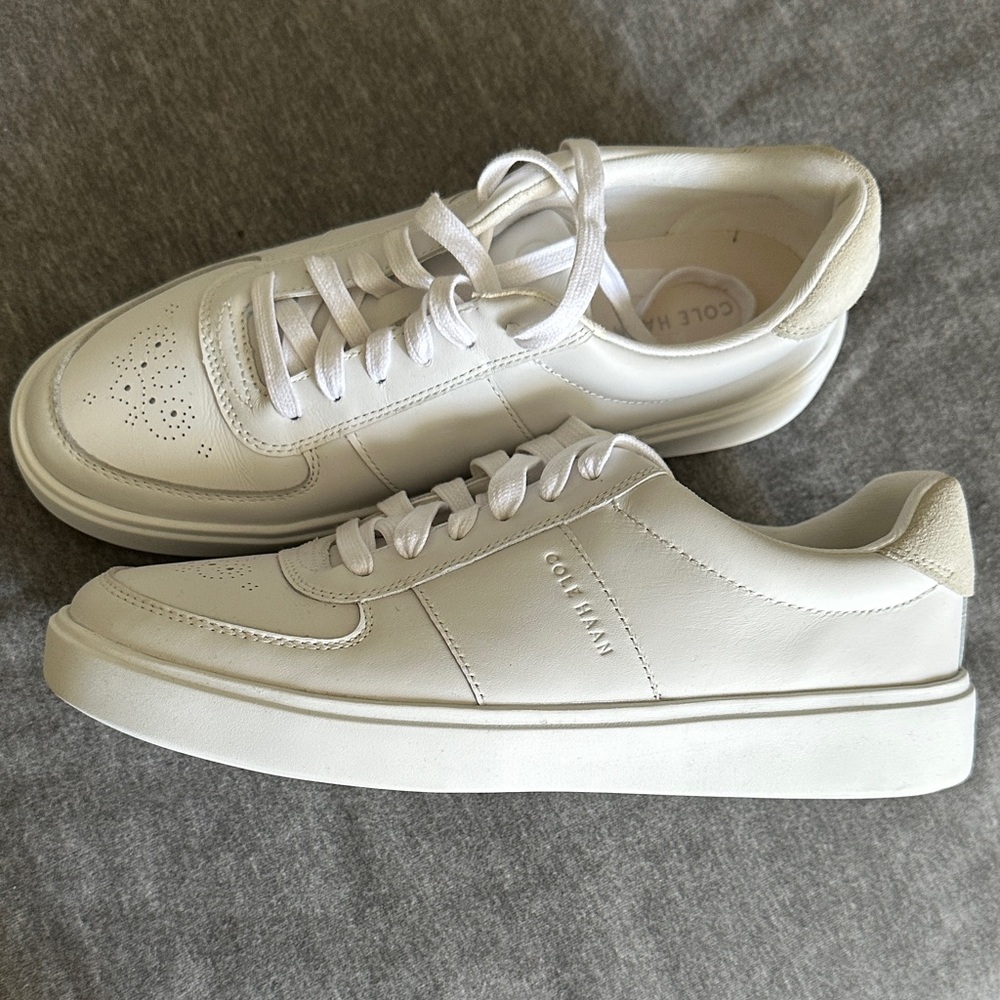 Cole Haan White Leather Sneakers